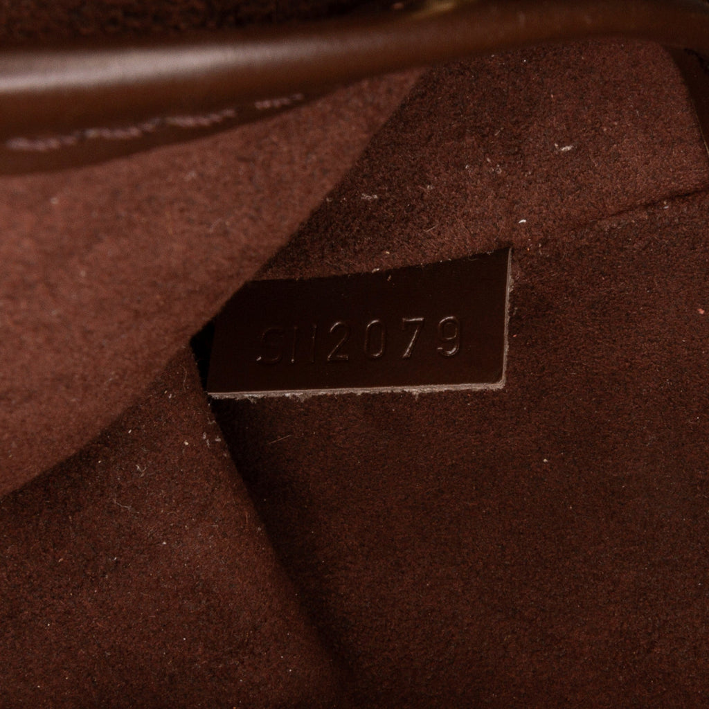 Brown Louis Vuitton Damier Ebene Saint Louis Pochette Clutch Bag