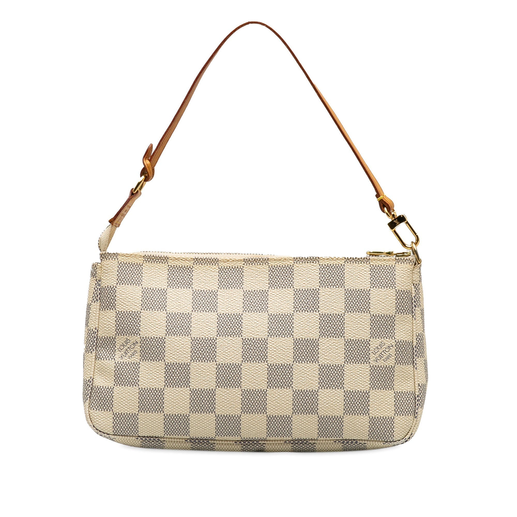 Beige Louis Vuitton Damier Azur Pochette Accessoires