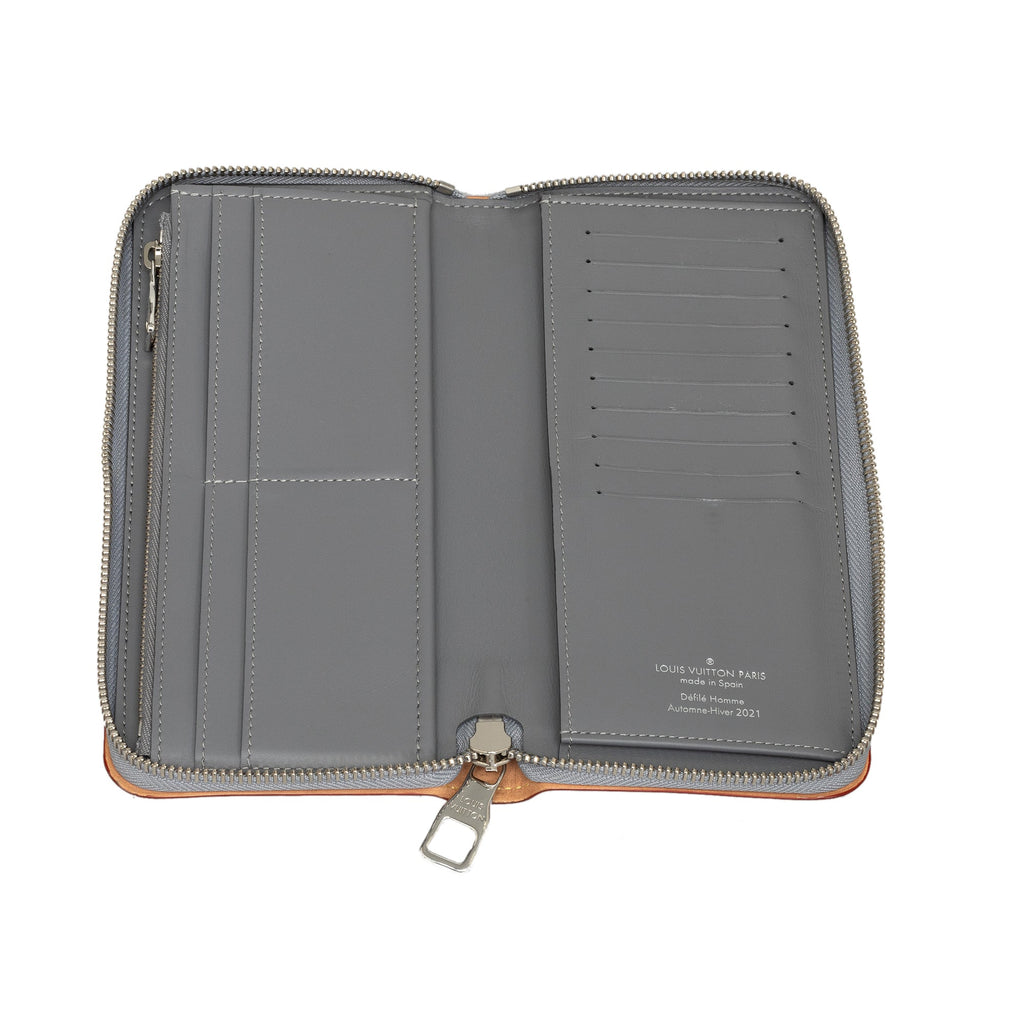Silver Louis Vuitton Monogram Mirror Vertical Zippy Long Wallets