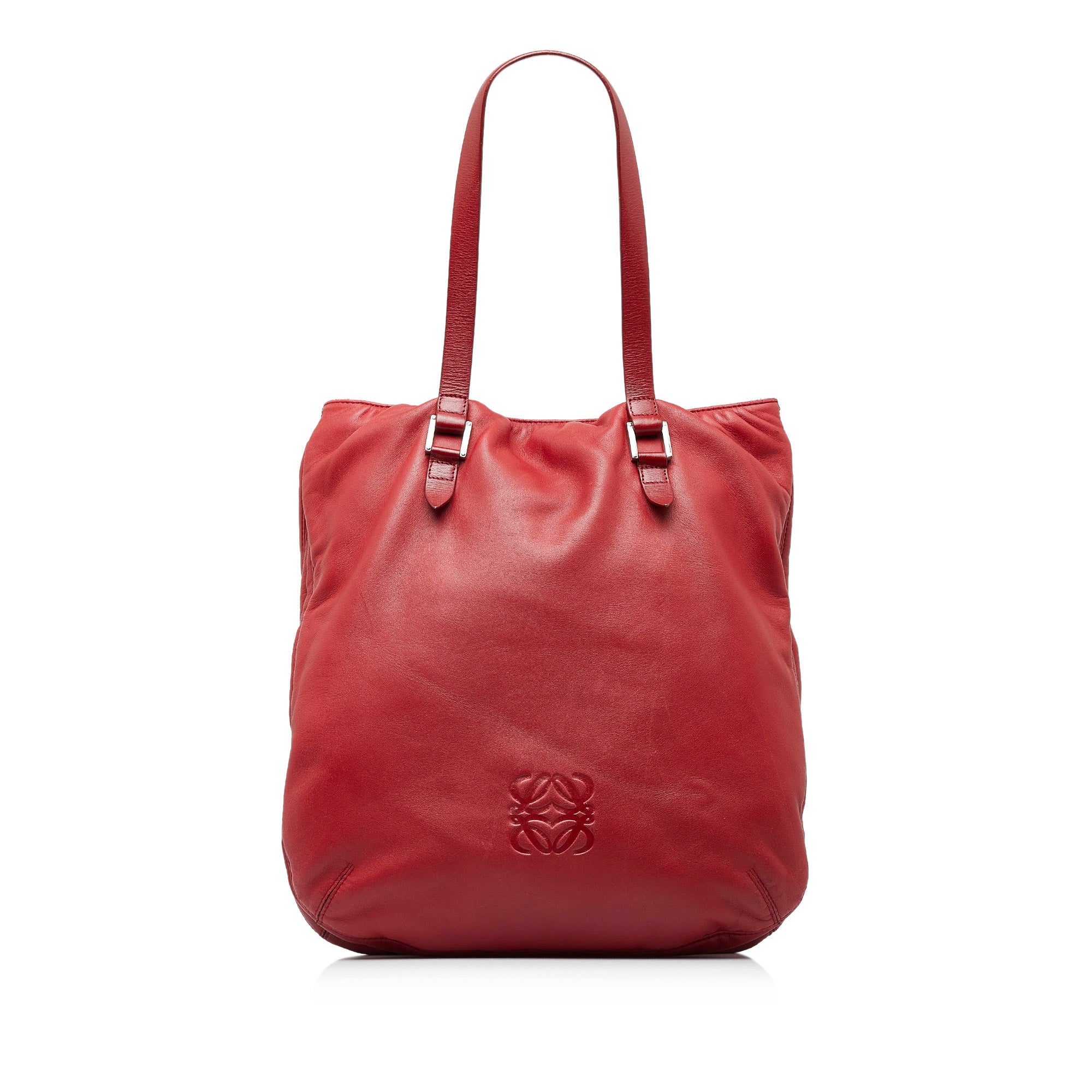 Red Loewe Anagram Tote Bag