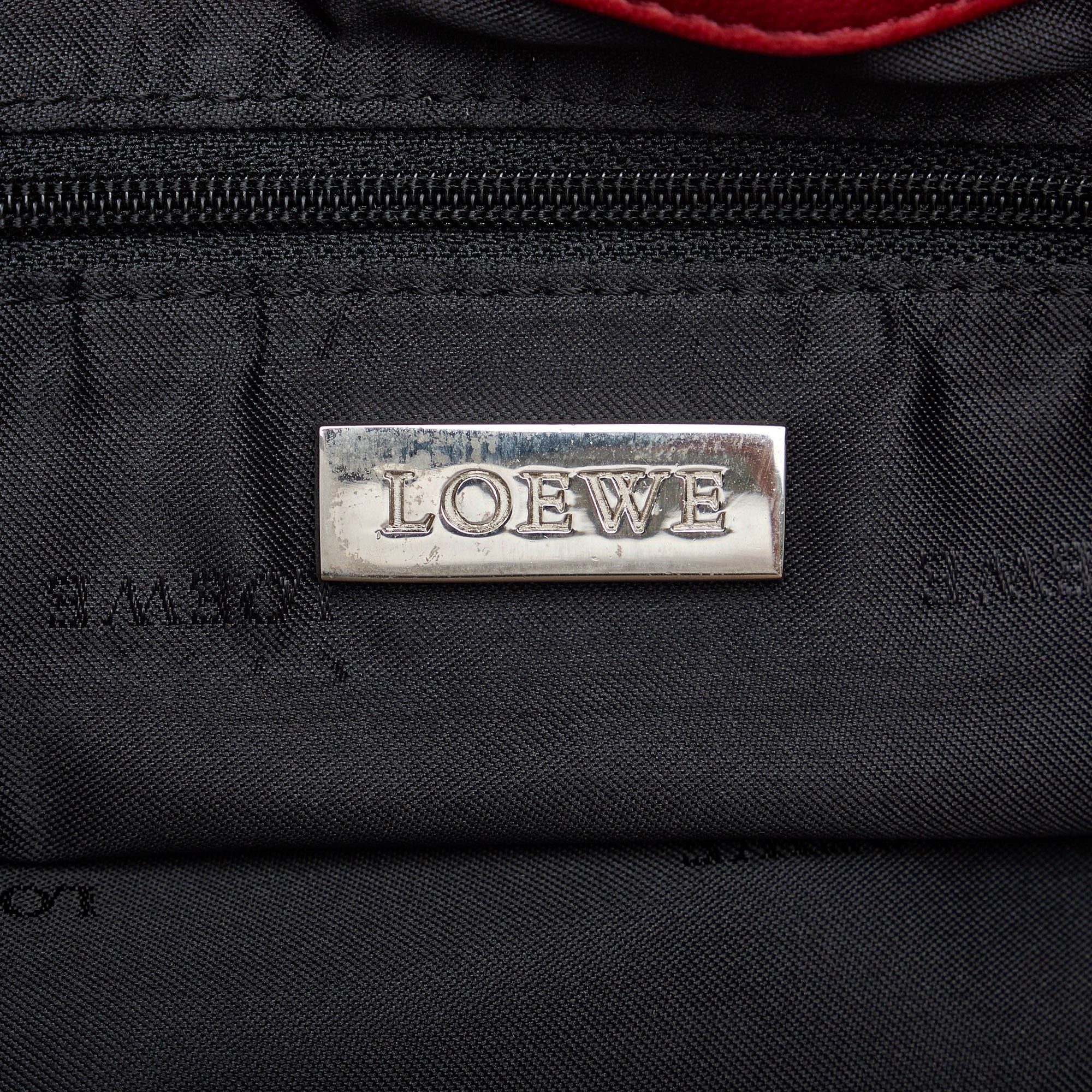 Red Loewe Anagram Tote Bag
