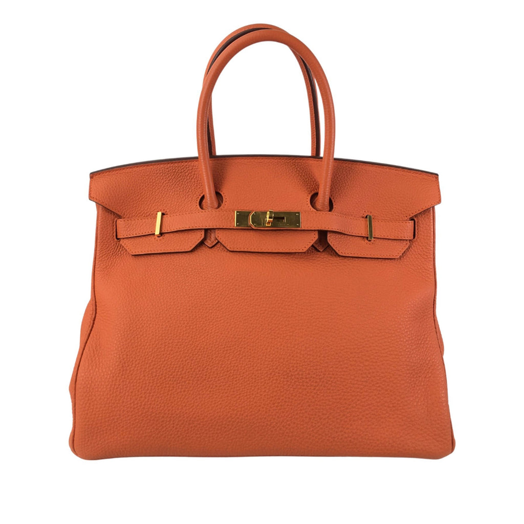 HermÃƒÆ’Ã‚Â¨s Birkin 35 Orange Retourne Togo Palladium