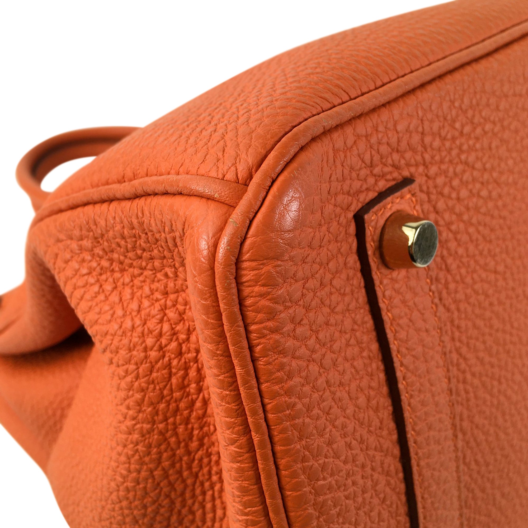 HermÃƒÆ’Ã‚Â¨s Birkin 35 Orange Retourne Togo Palladium