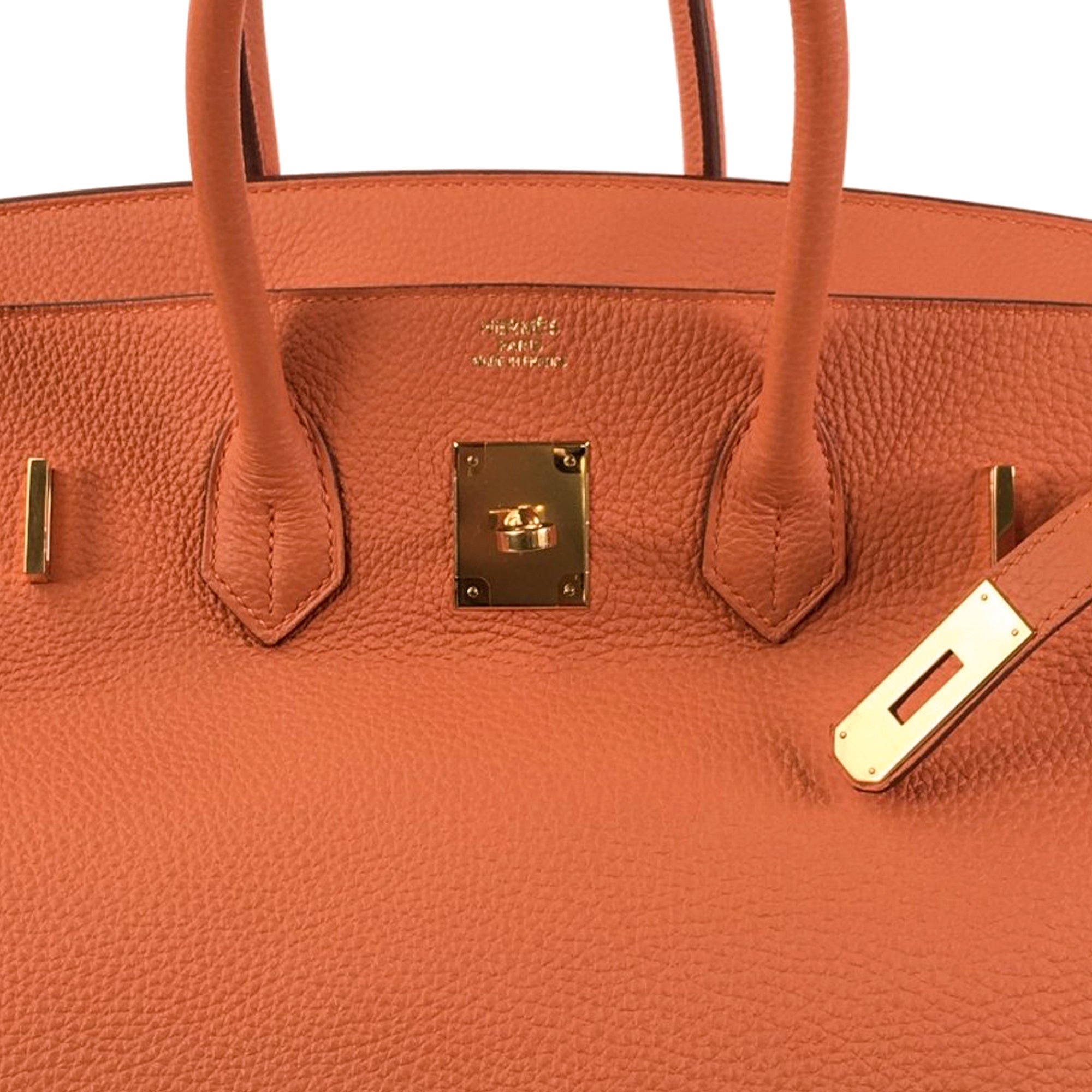 HermÃƒÆ’Ã‚Â¨s Birkin 35 Orange Retourne Togo Palladium