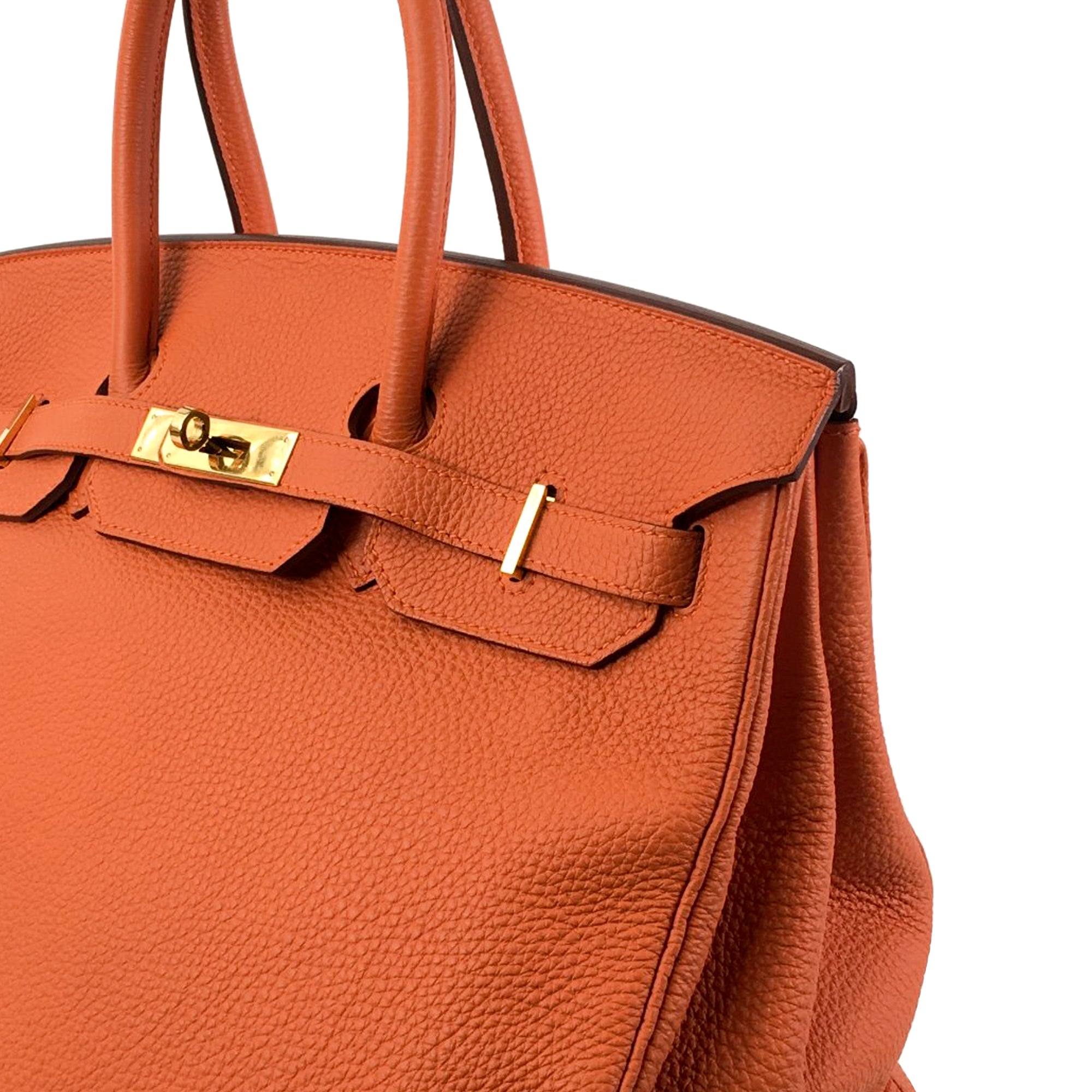 HermÃƒÆ’Ã‚Â¨s Birkin 35 Orange Retourne Togo Palladium
