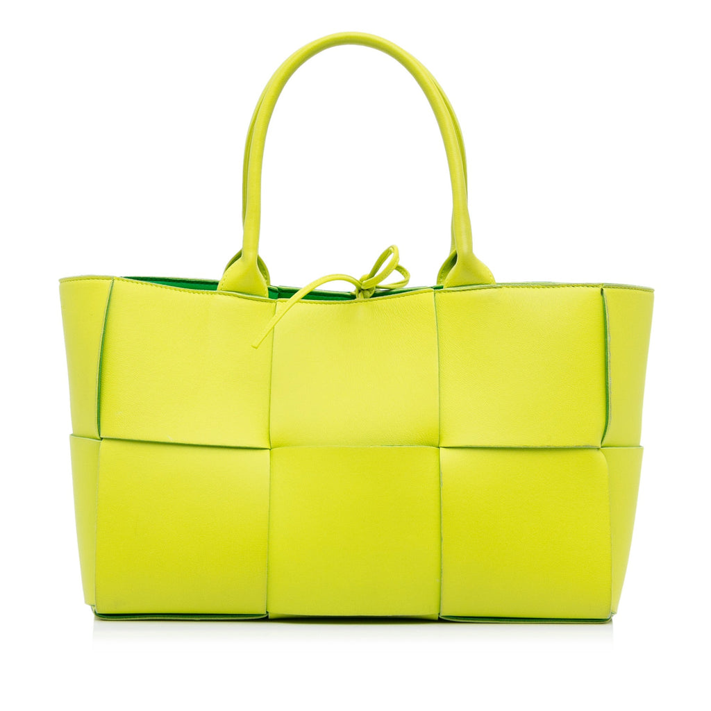 Green Bottega Veneta Maxi Intrecciato Small Arco Tote