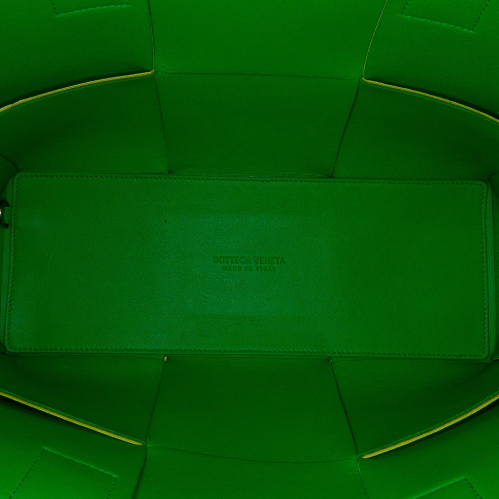 Green Bottega Veneta Maxi Intrecciato Small Arco Tote