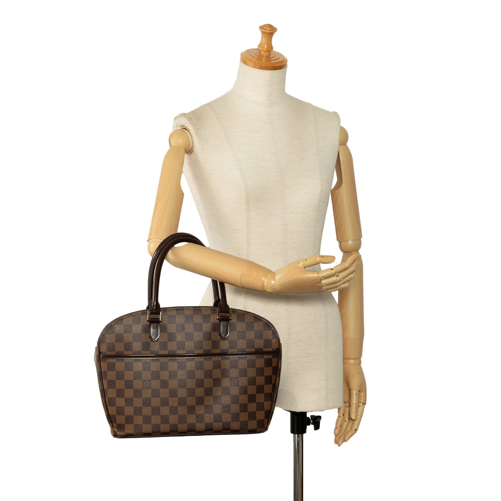Brown Louis Vuitton Damier Ebene Sarria Horizontal Handbag