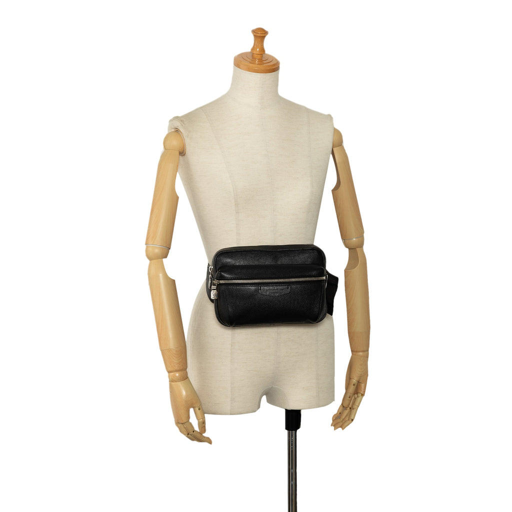Black Louis Vuitton Taiga Outdoor Bumbag Belt Bag