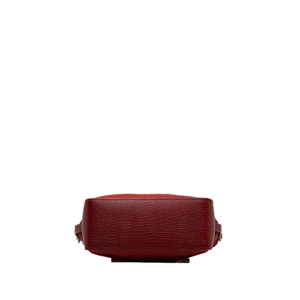 Red Gucci GG Canvas Belt Tote Bag