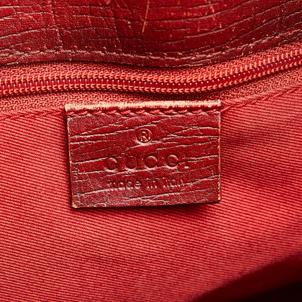 Red Gucci GG Canvas Belt Tote Bag
