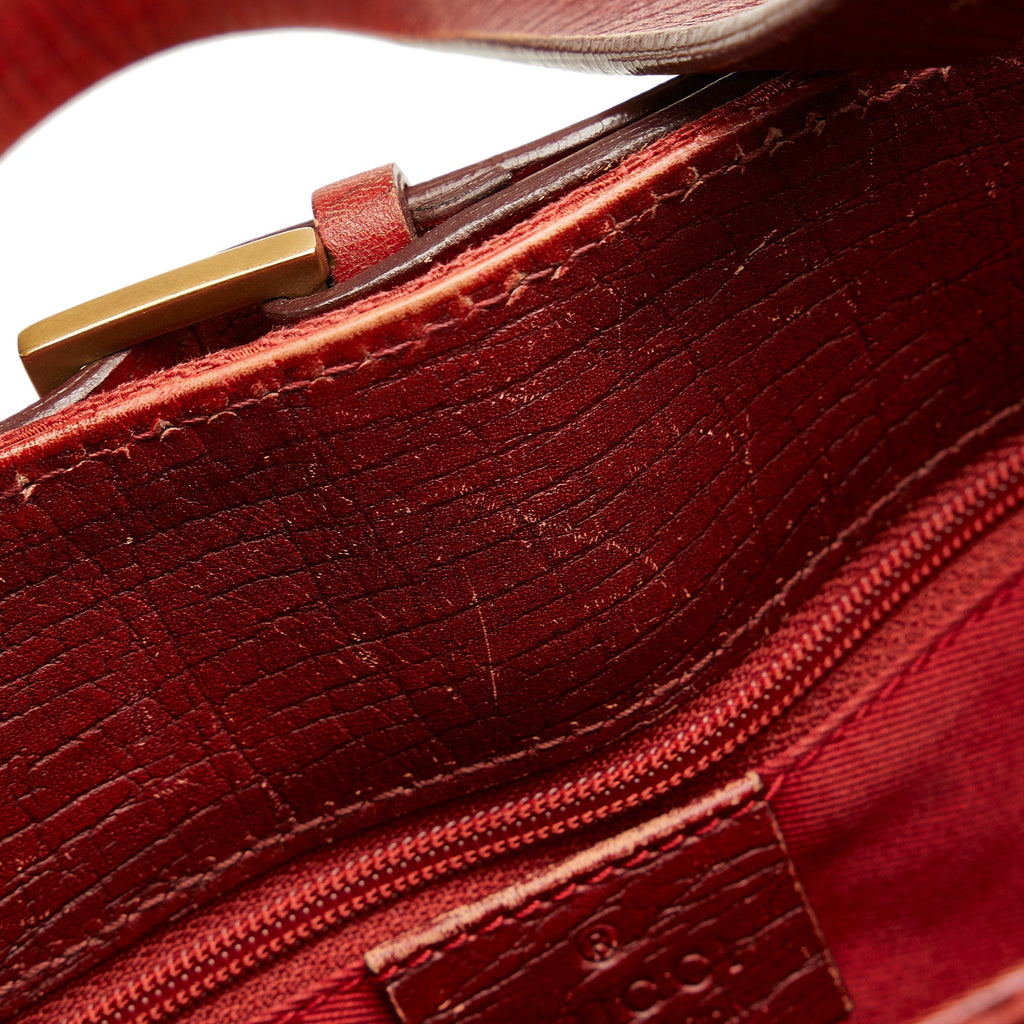 Red Gucci GG Canvas Belt Tote Bag