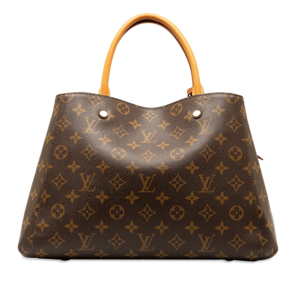 Brown Louis Vuitton Monogram Montaigne MM Satchel