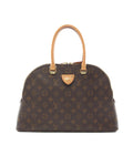 Monogram Canvas Top Zip Tote with Vachetta Leather Handles