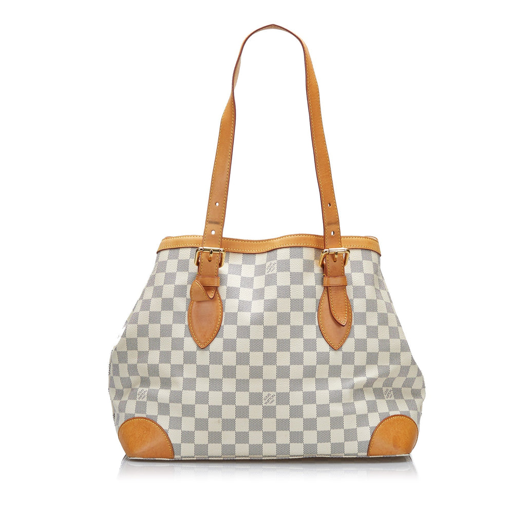 White Louis Vuitton Damier Azur Hampstead MM Tote Bag