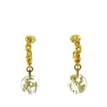 Gold Louis Vuitton Bubbles Inclusion Resin Hoop Earrings