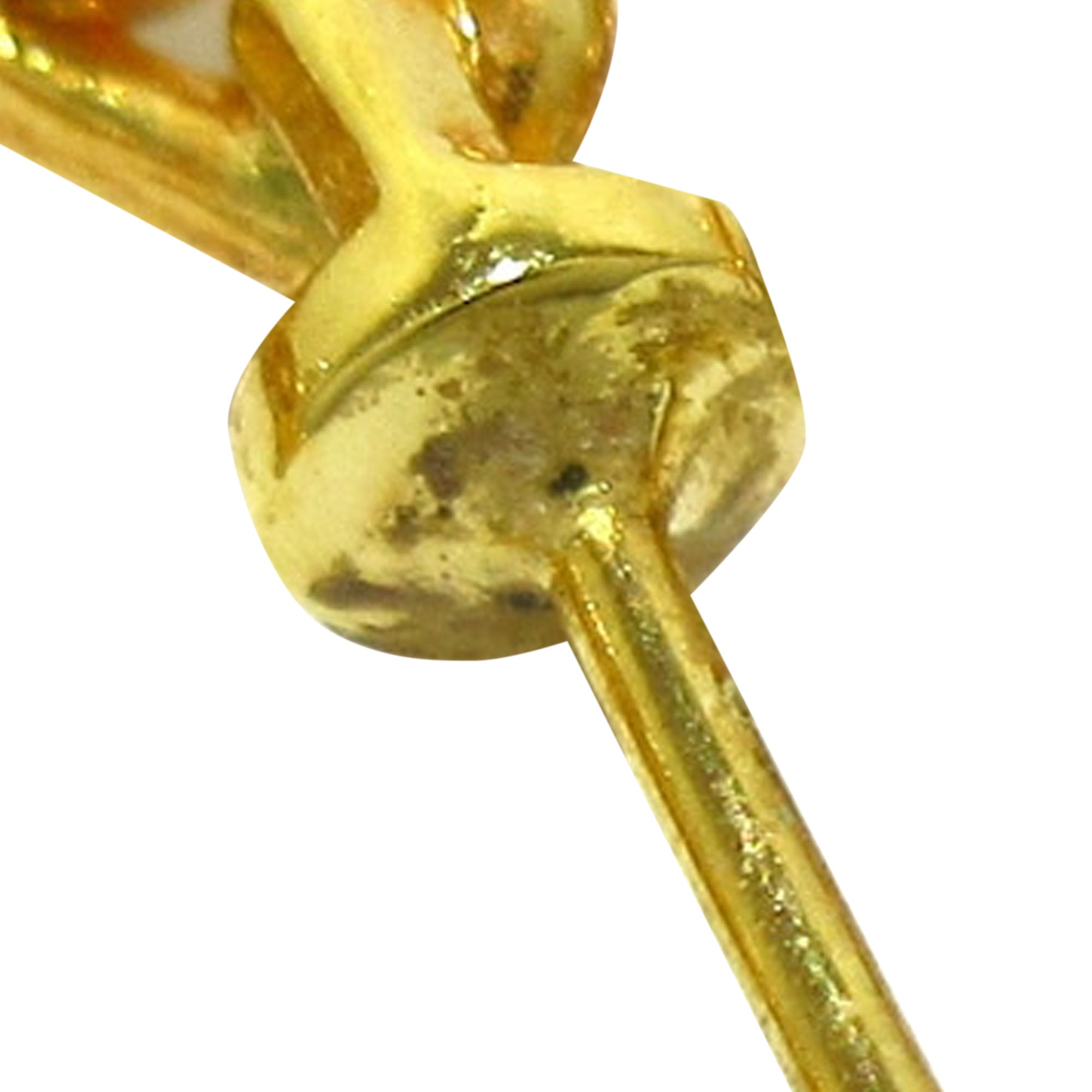 Gold Louis Vuitton Bubbles Inclusion Resin Hoop Earrings