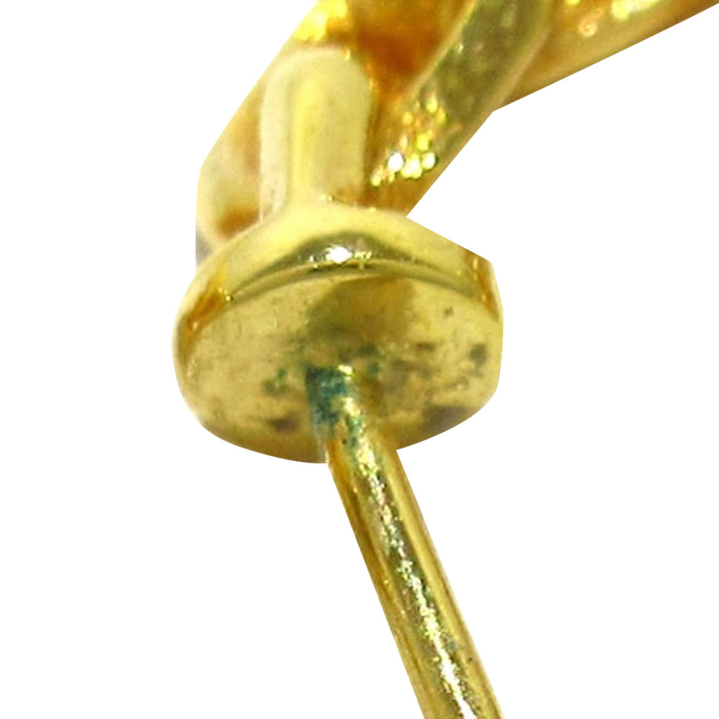 Gold Louis Vuitton Bubbles Inclusion Resin Hoop Earrings