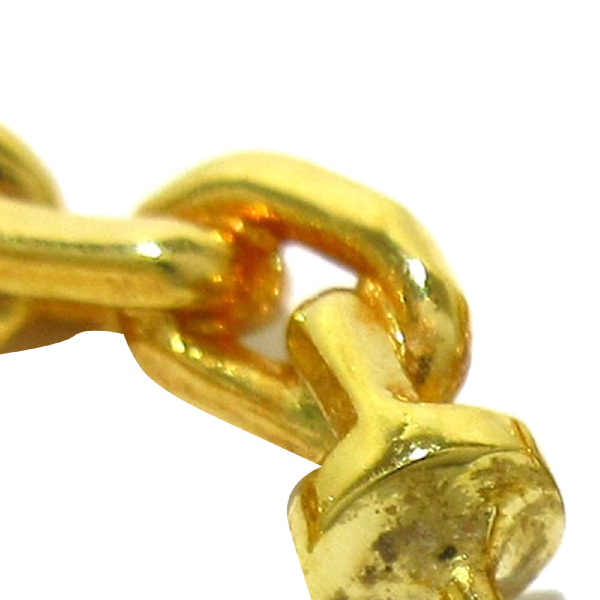 Gold Louis Vuitton Bubbles Inclusion Resin Hoop Earrings