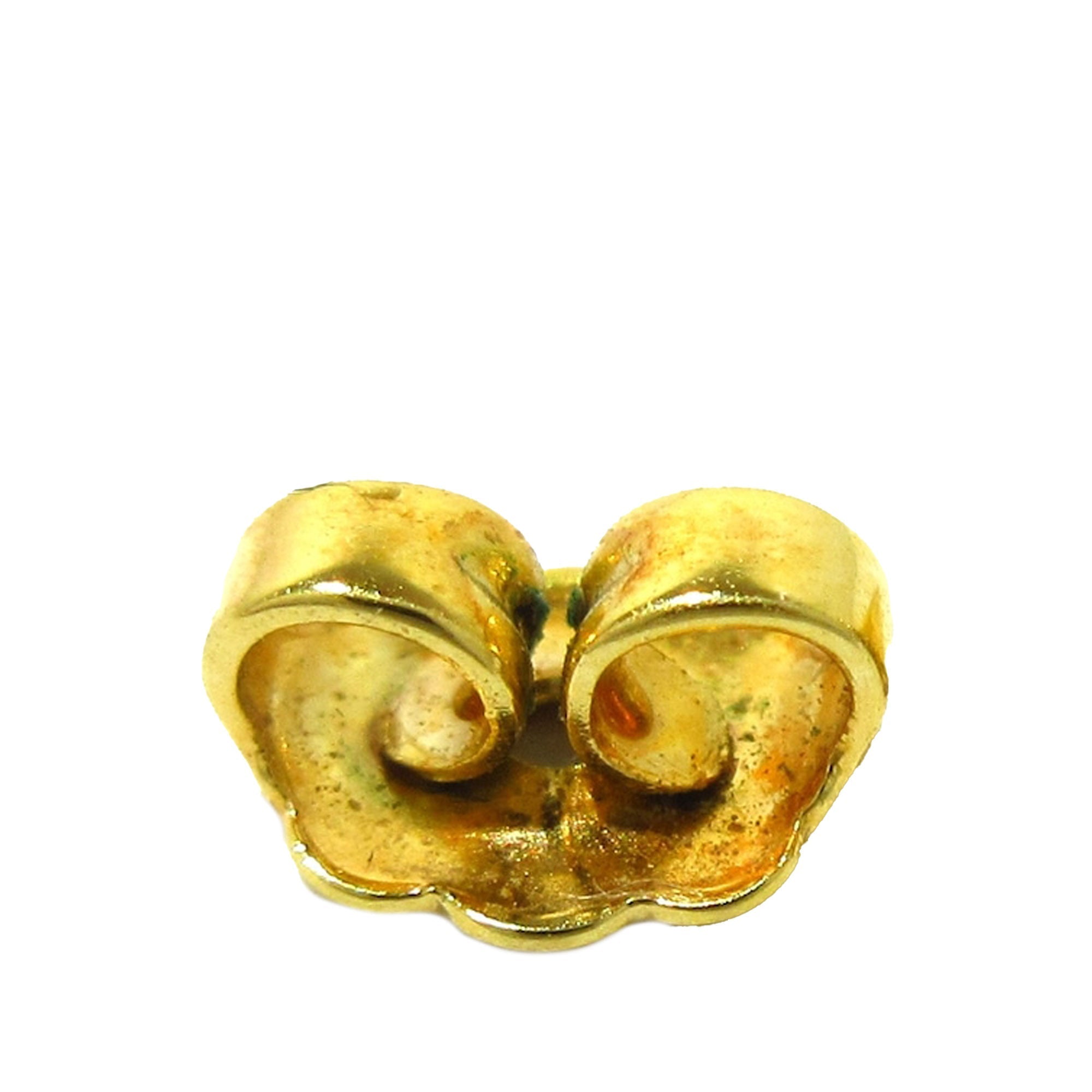 Gold Louis Vuitton Bubbles Inclusion Resin Hoop Earrings