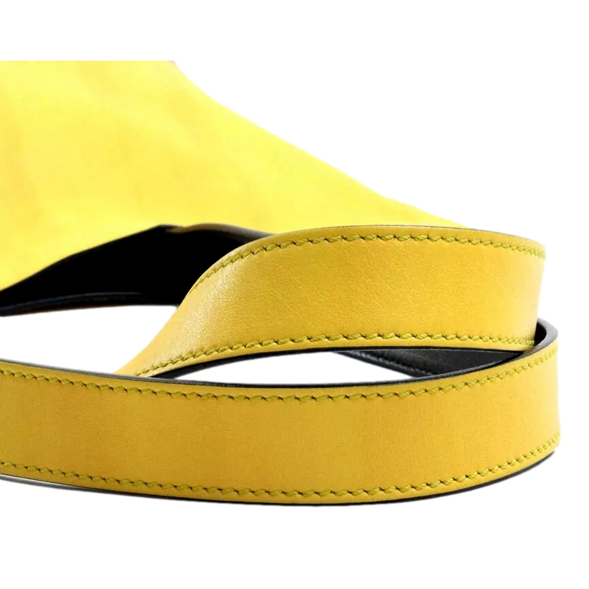 Fendi Pack Yellow Box Leather Shopping Large Tote Bag