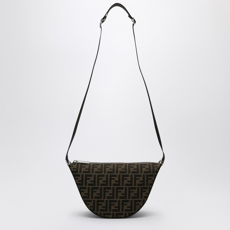Fendi Melon Small Bag In Brown Ff Jacquard Men