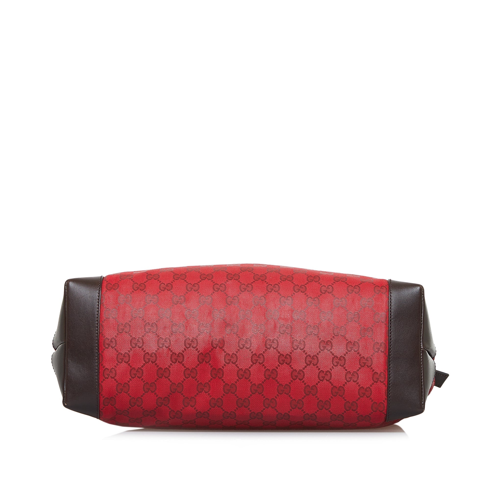Red Gucci GG Canvas Tote Bag