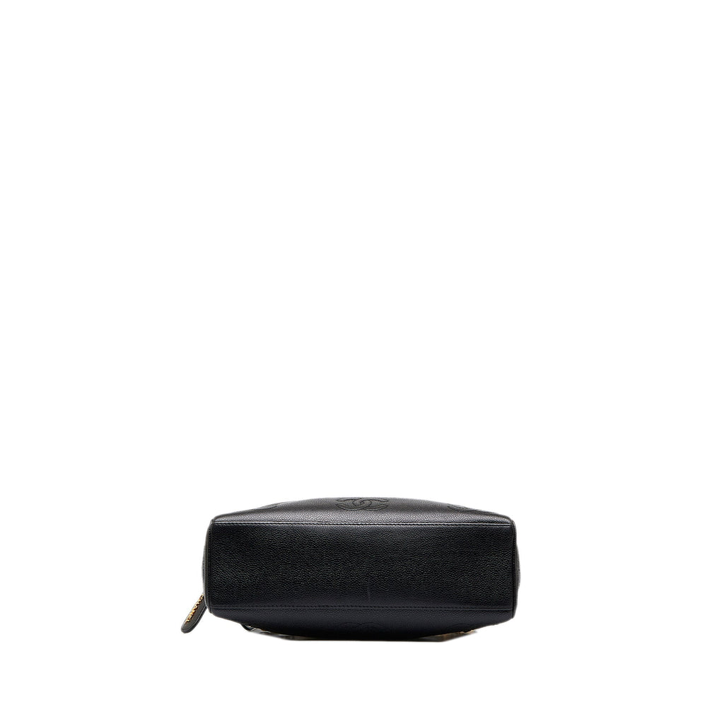 Chanel Triple CC Chain Tote Black Caviar Gold