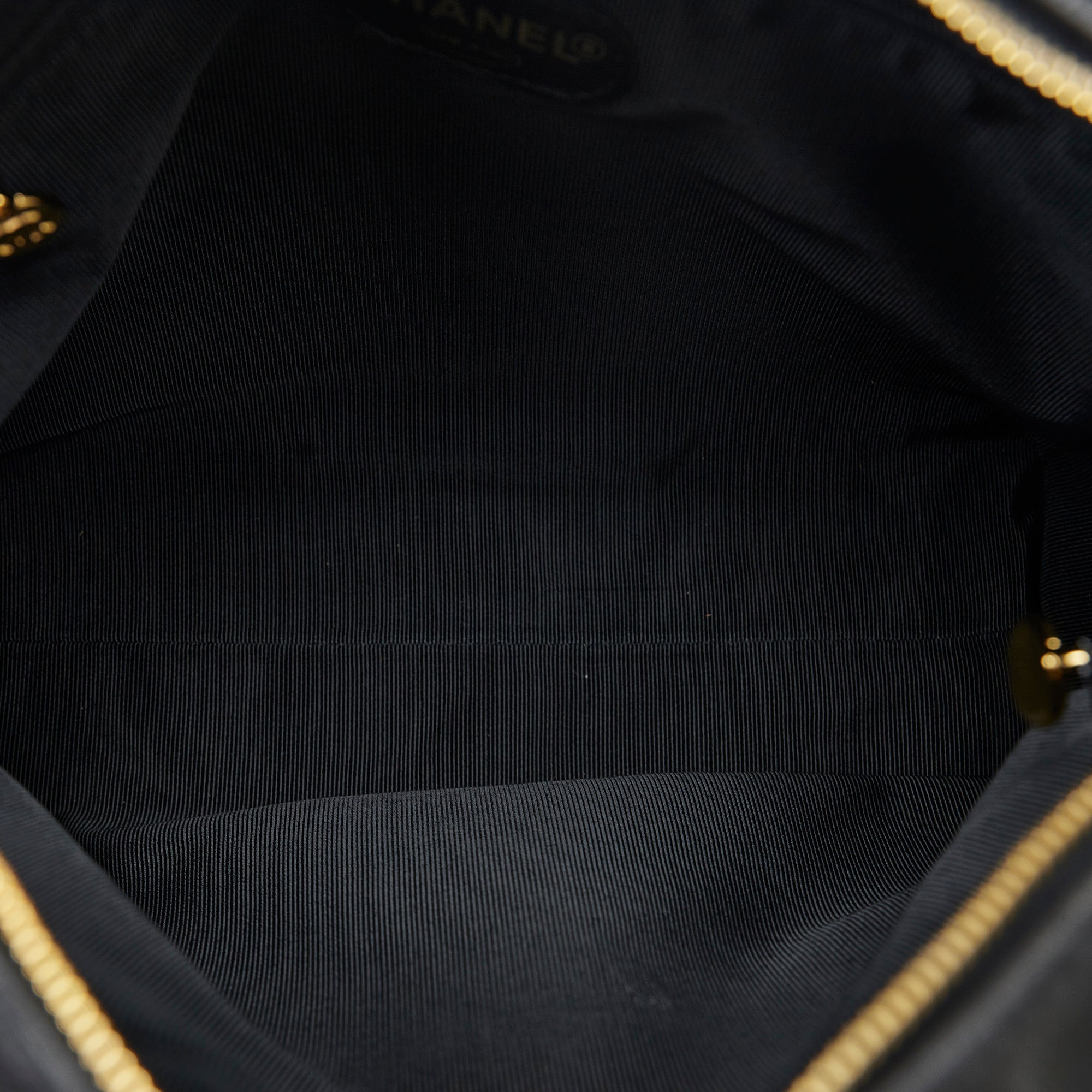 Chanel Triple CC Chain Tote Black Caviar Gold