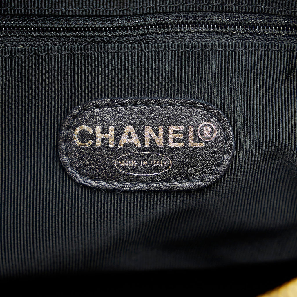 Chanel Triple CC Chain Tote Black Caviar Gold