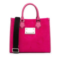 Pink Dolce&Gabbana Logo Plaque Shopper Tote Satchel
