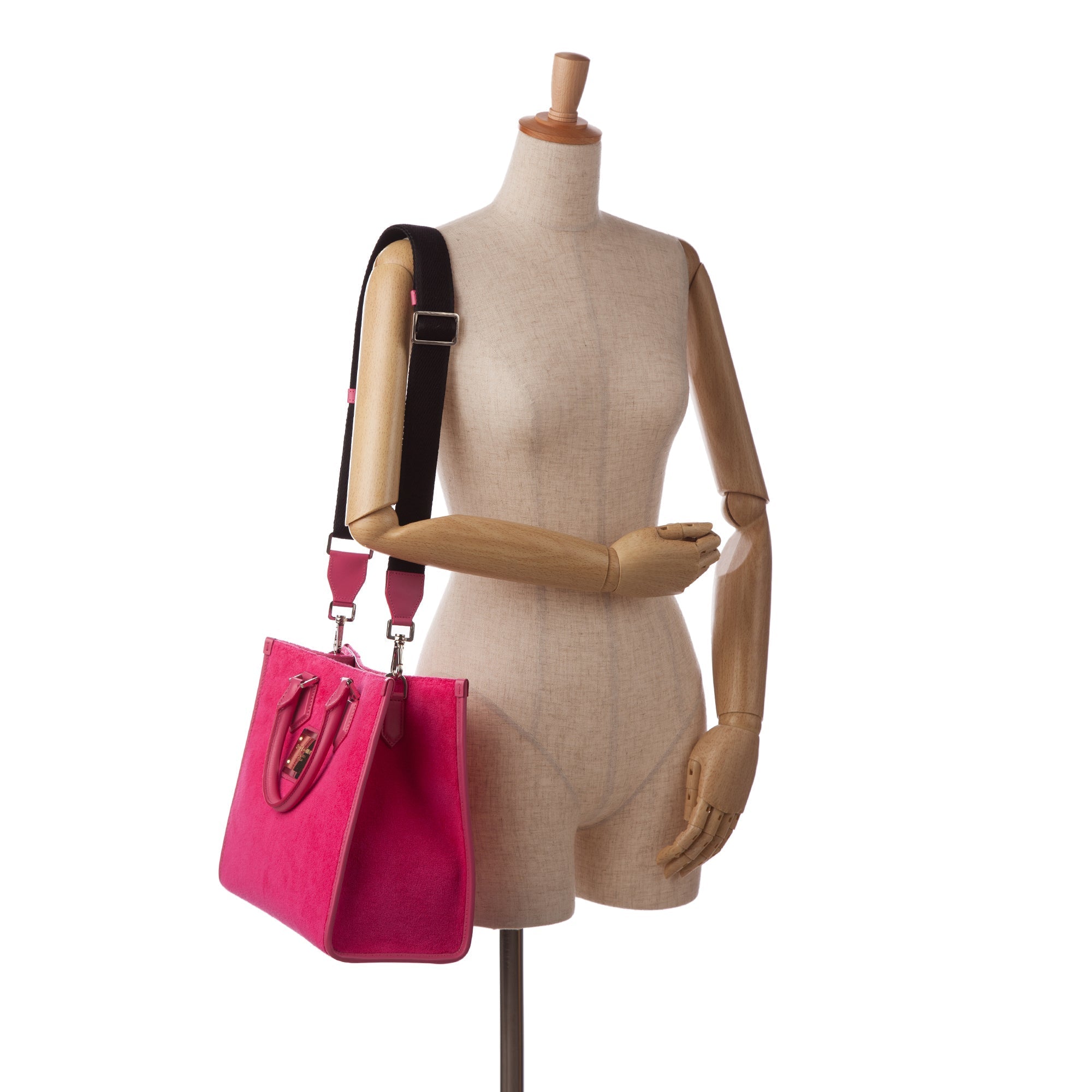 Pink Dolce&Gabbana Logo Plaque Shopper Tote Satchel