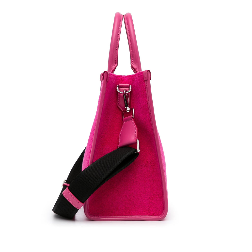 Pink Dolce&Gabbana Logo Plaque Shopper Tote Satchel