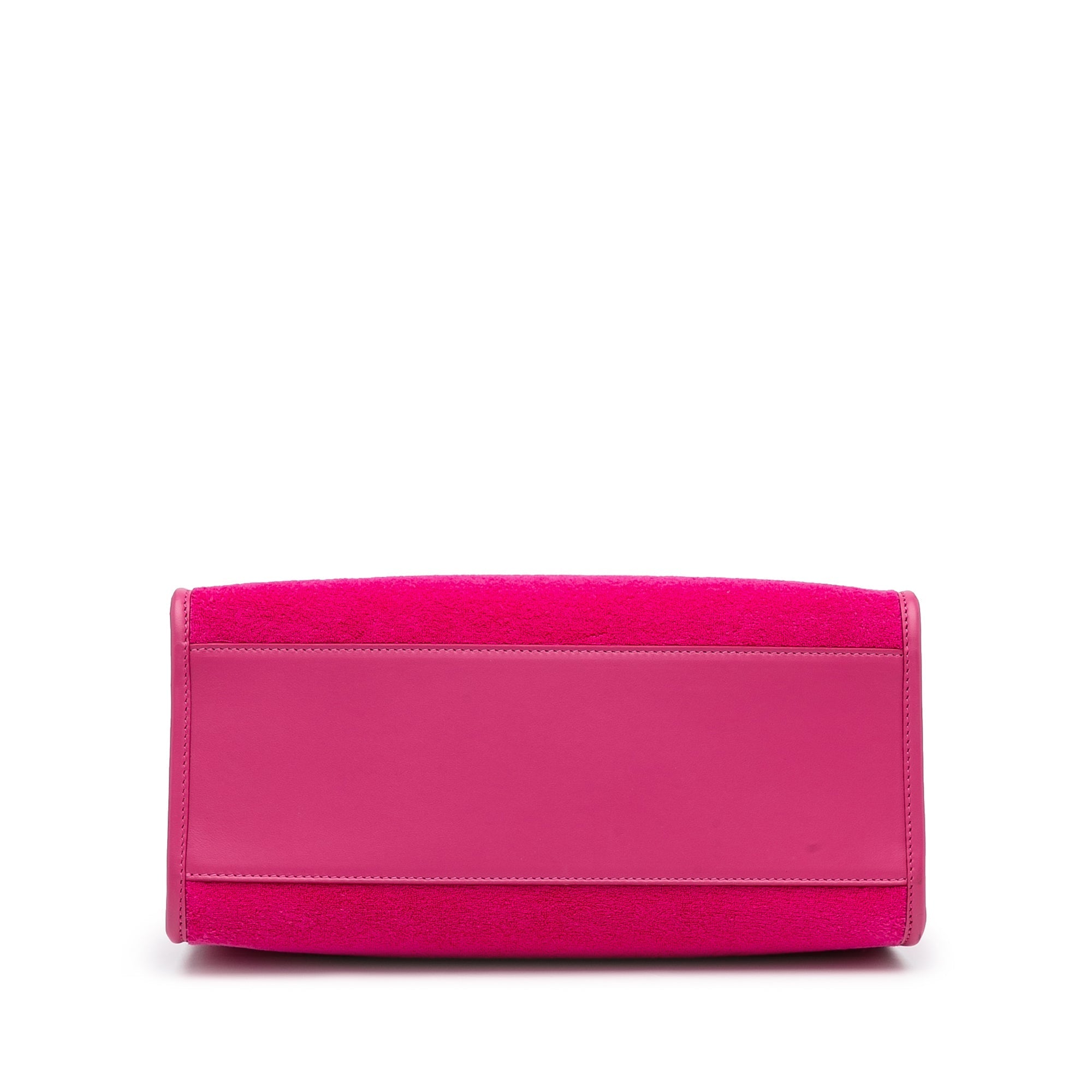 Pink Dolce&Gabbana Logo Plaque Shopper Tote Satchel