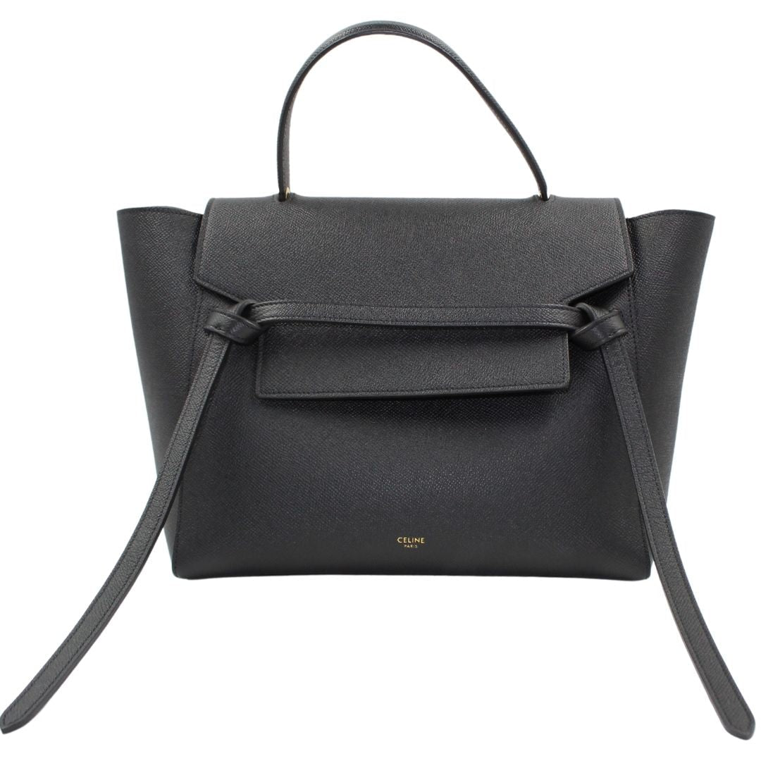 Celine Grained Calfskin Micro Belt Bag Black