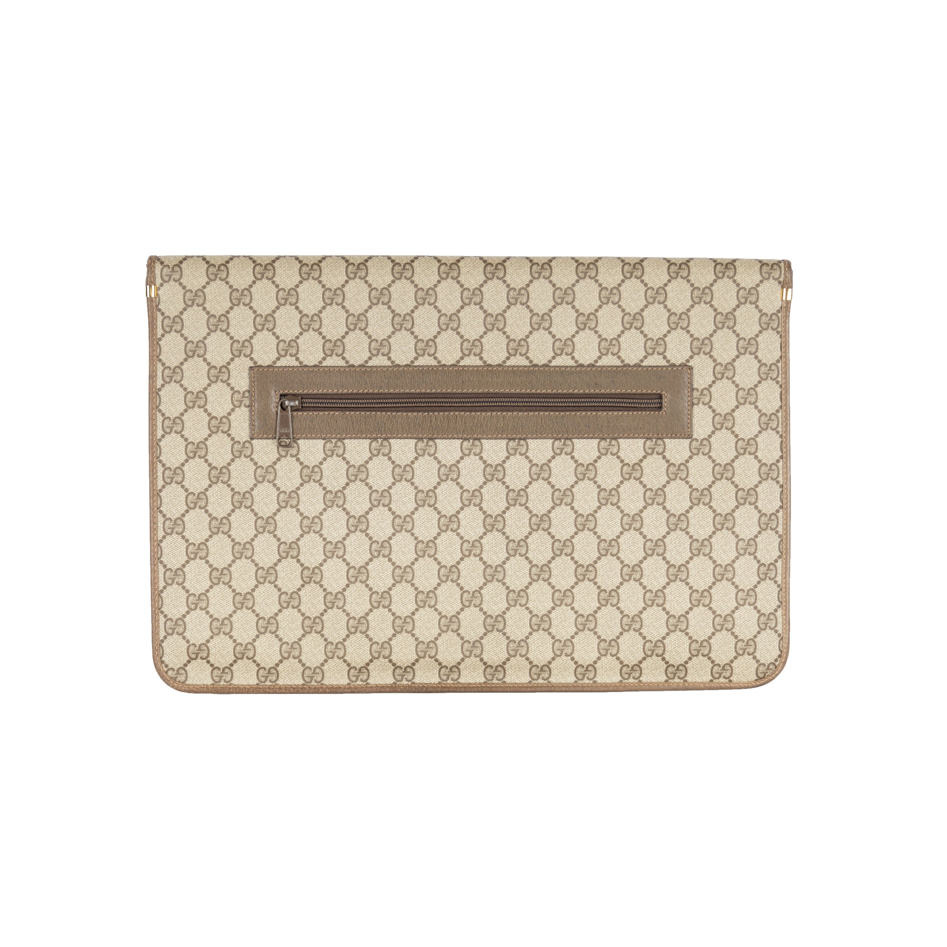 Gucci Monogram Canvas A4 Document Holder Pochette - '90s