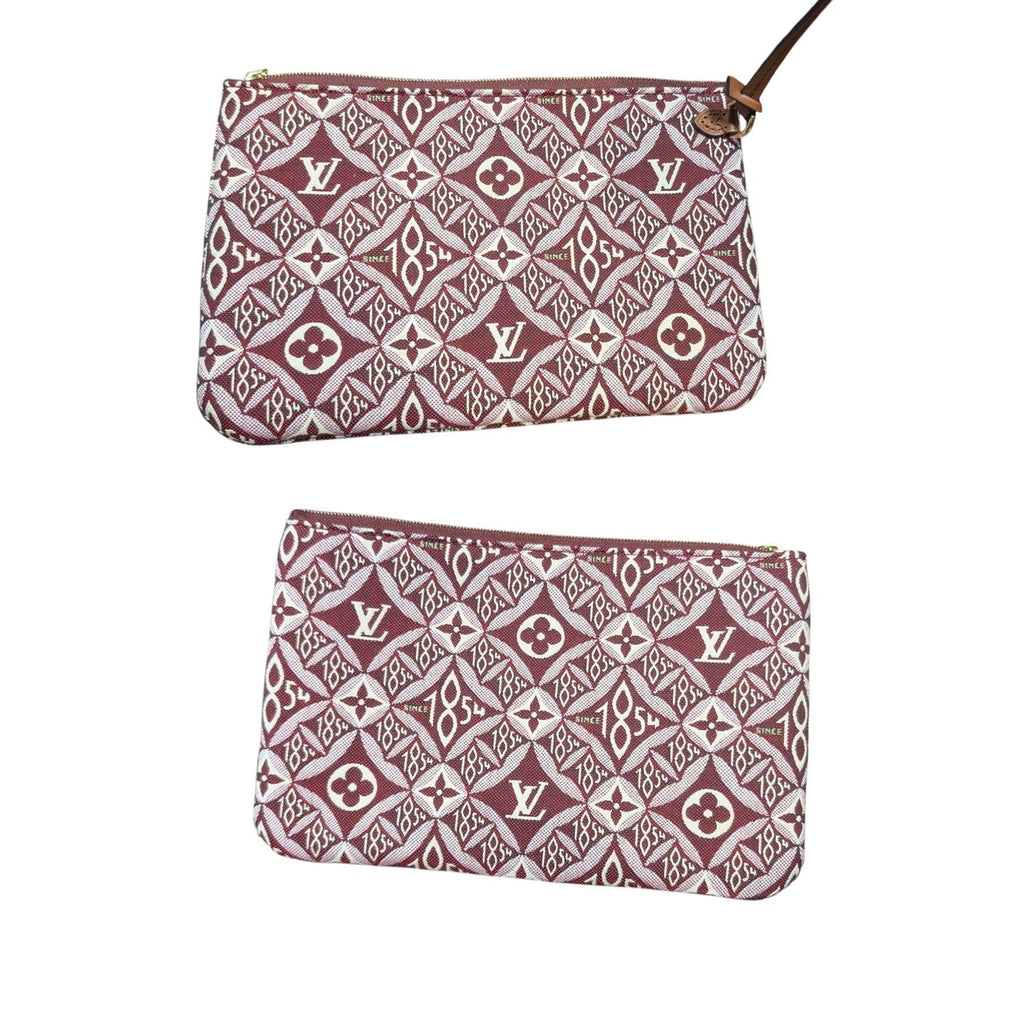 Louis Vuitton Jacquard Since 1854 Neverfull MM Tote w/ Pouch Bordeaux