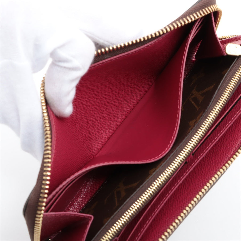Louis Vuitton Monogram Clemence Long Wallet Fuchsia