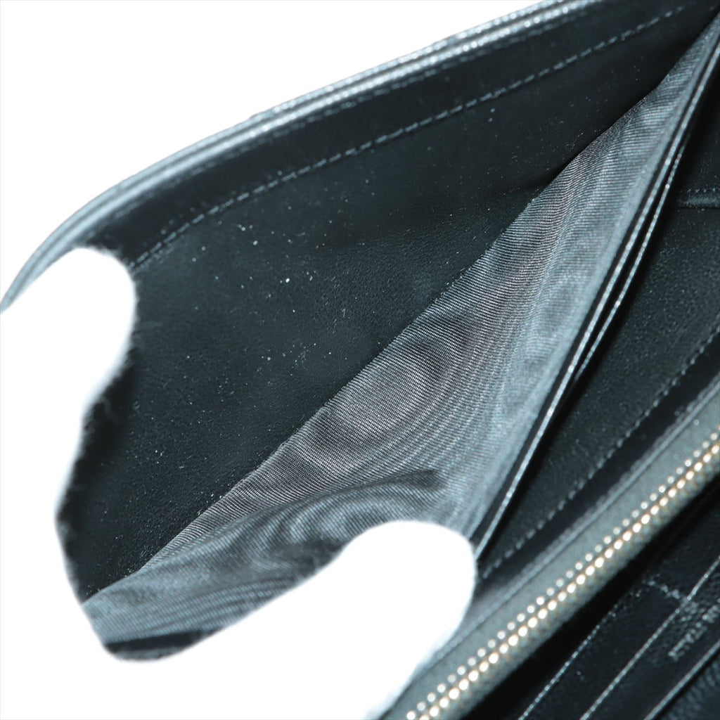 Saint Laurent V Stitch Envelop Long Wallet Black