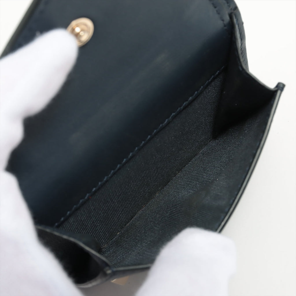 Valentino Leather Wallet Navy Blue