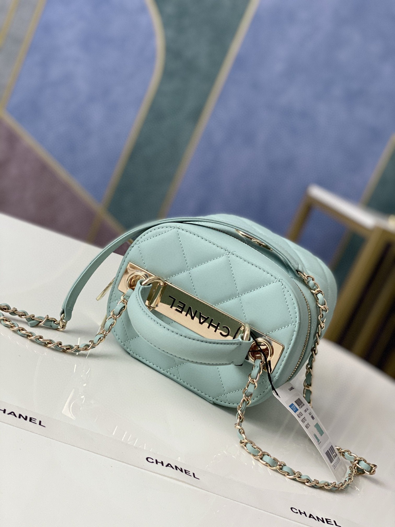 CHLVanity Case Gold Hardware Light Green For Women Handbags, Shoulder Bags 9.4in/24cmÃƒâ€šÃ‚Â 