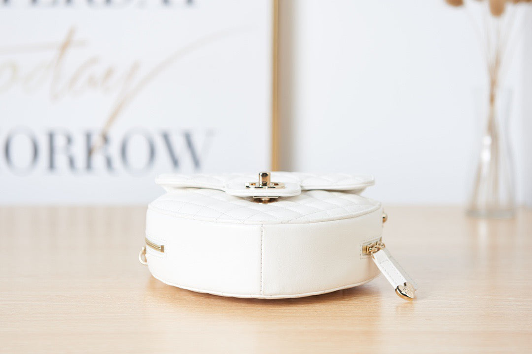 CHLMini Heart Bag White For Women 7in/18cm AS3191 B07958 10601