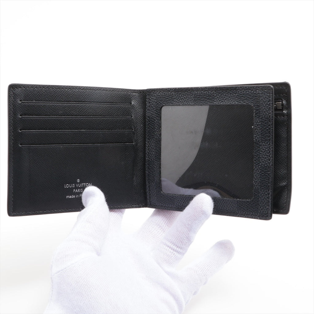 Louis Vuitton Damier Graphite Portefolio America NM N60053 Noneir Compact Wallet