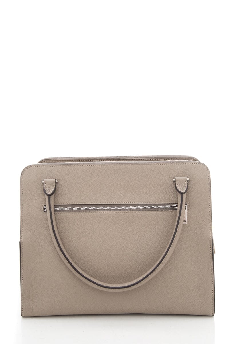 Celine Nude Double Zip Trapeze Handbag