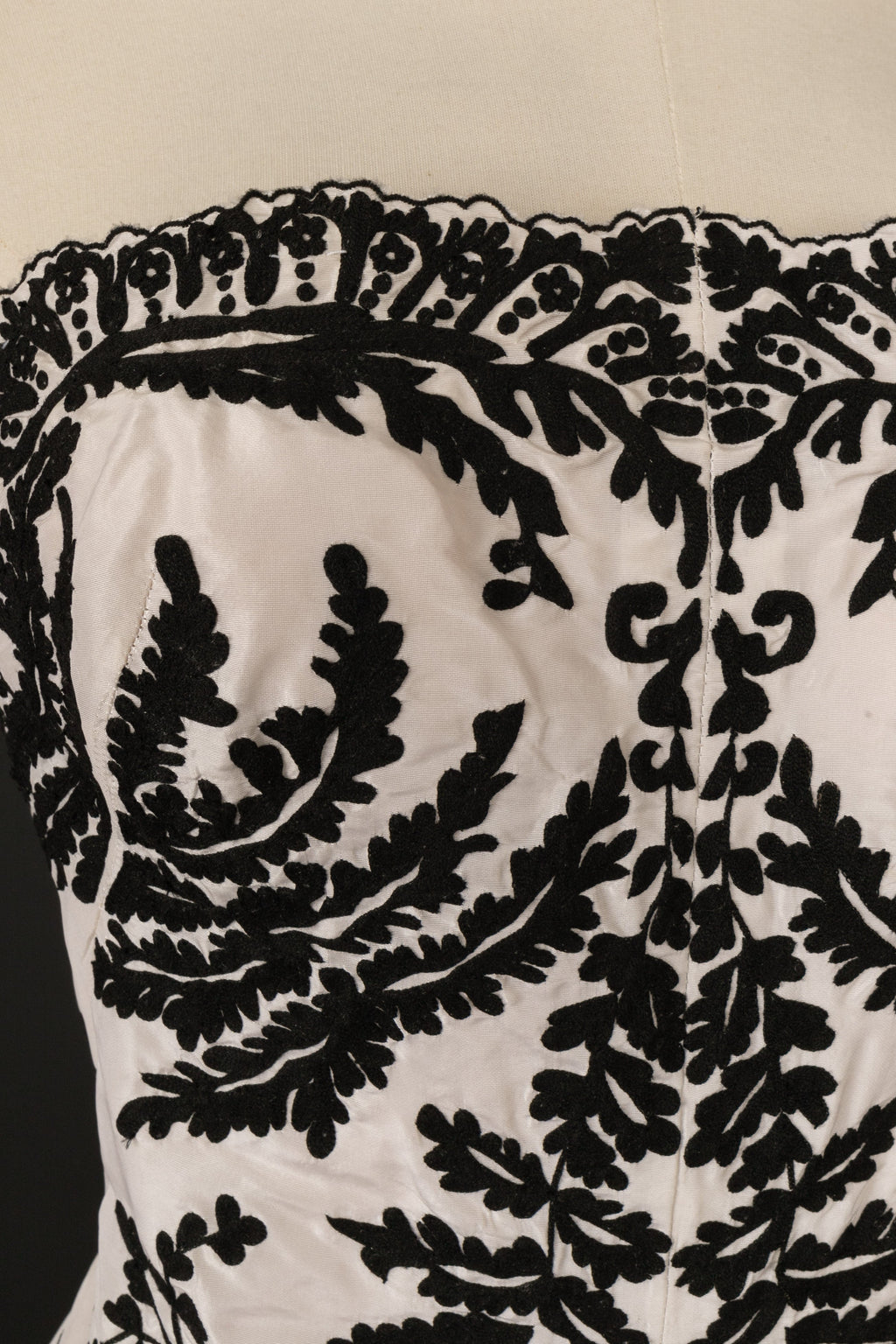 Longue robe bustier Oscar de la Renta