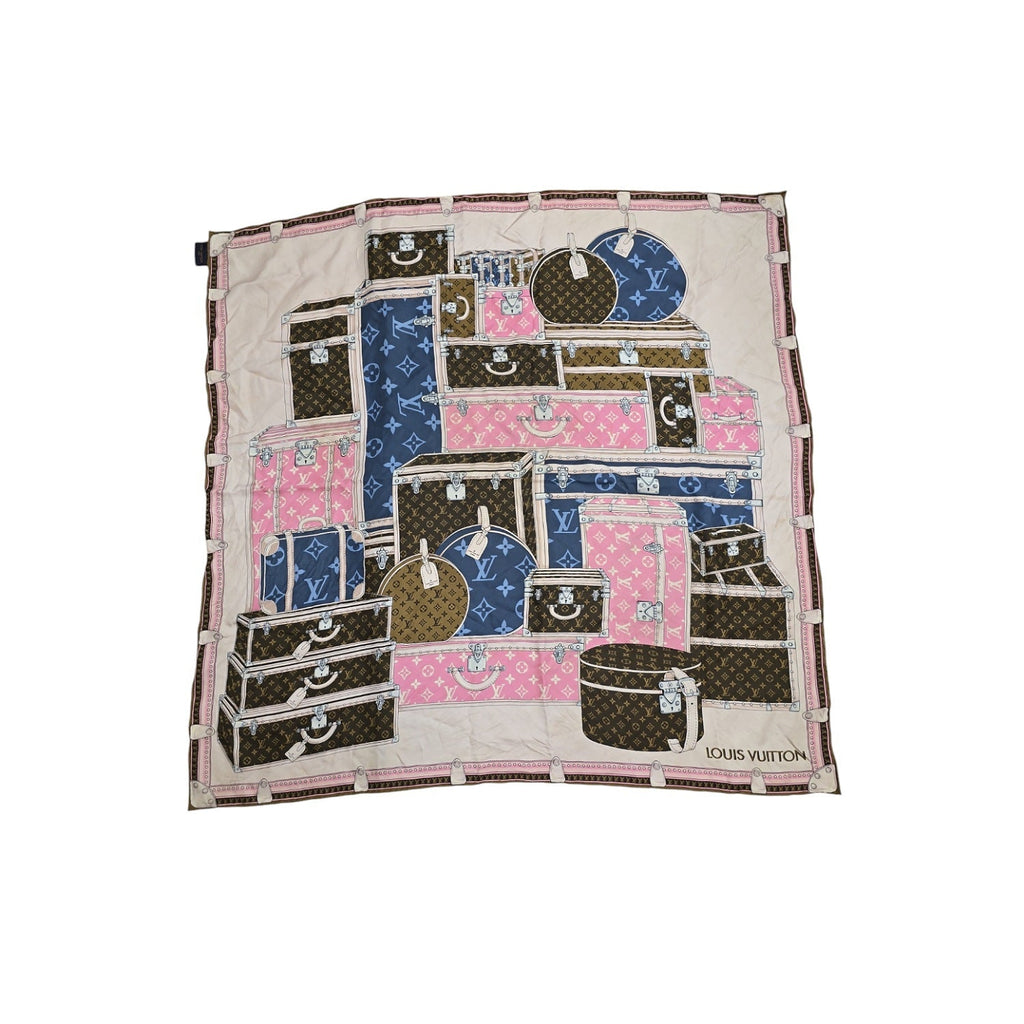 Louis Vuitton Silk Monogram Let’s Go Silk Square Scarf
