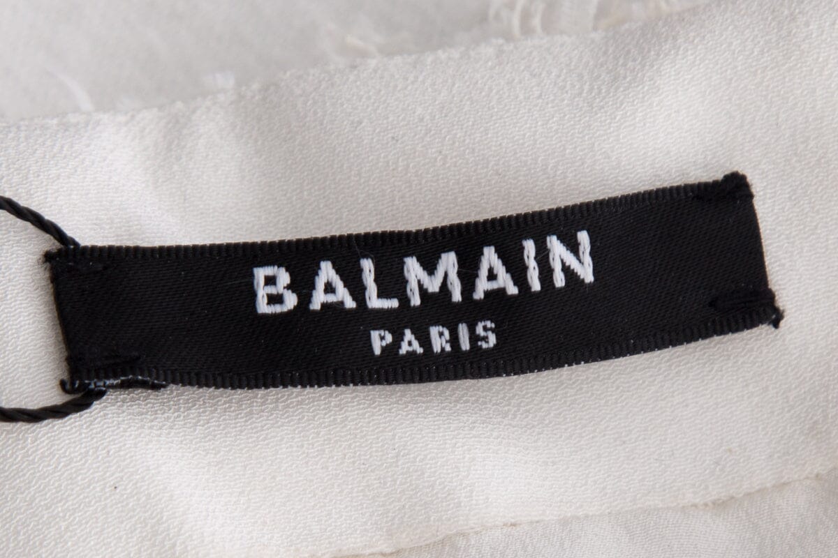 Balmain White Tweed Mini Dress SZ 36