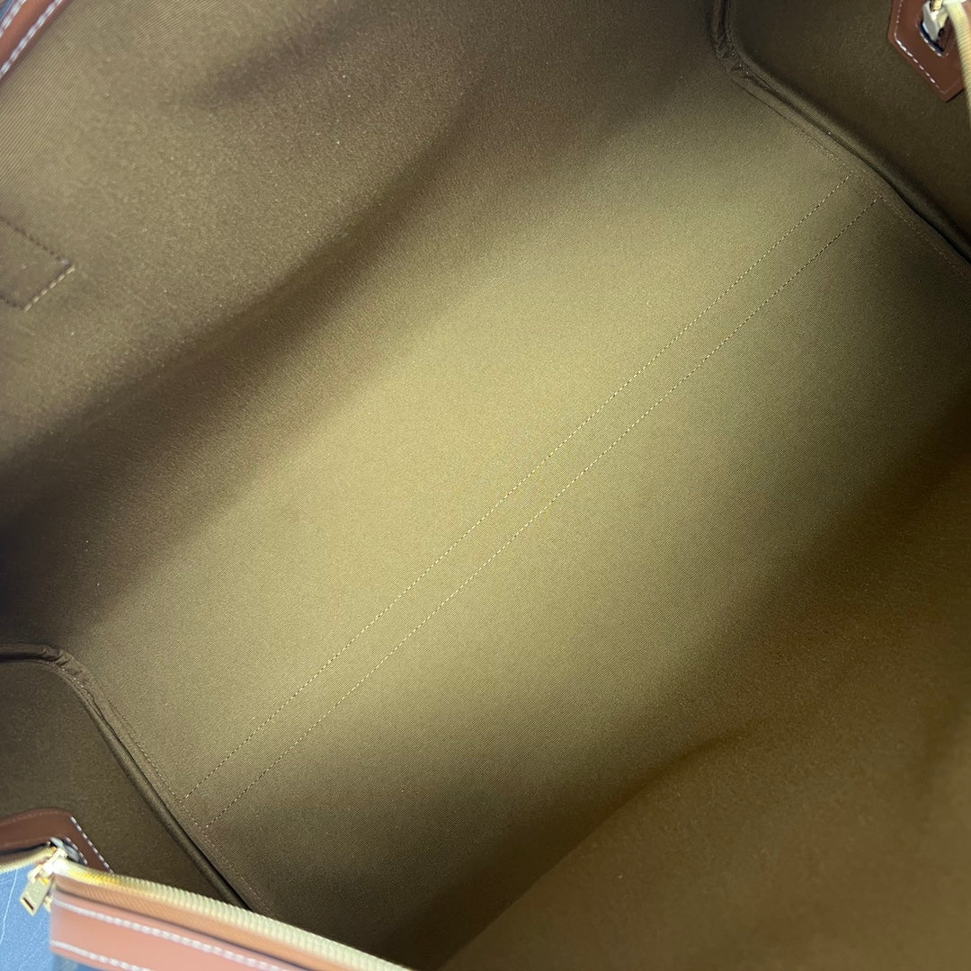 GLAMI Large Voyage Bag In Triomphe Canvas With GLAMI Print Tan For Women 20in/50cm 191472BZK.04LU