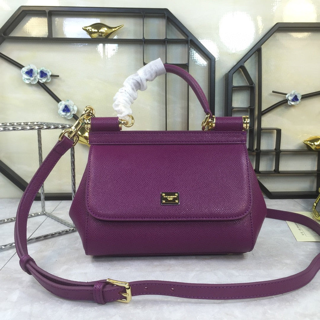 GLAMI MeGLAMIum Sicily Handbag In Dauphine Violet For Women 10.2in/26cm GLAMI