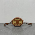 GLAMI Oval Bag Cuir Triomphe In Textile Natural / Tan For Women 8in/20cm 198602DU8.02NT
